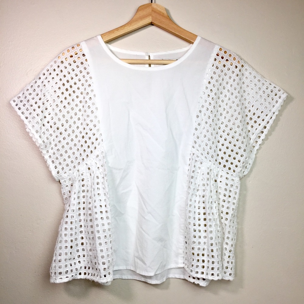 Madewell Eyelet Floatweave Top XS
